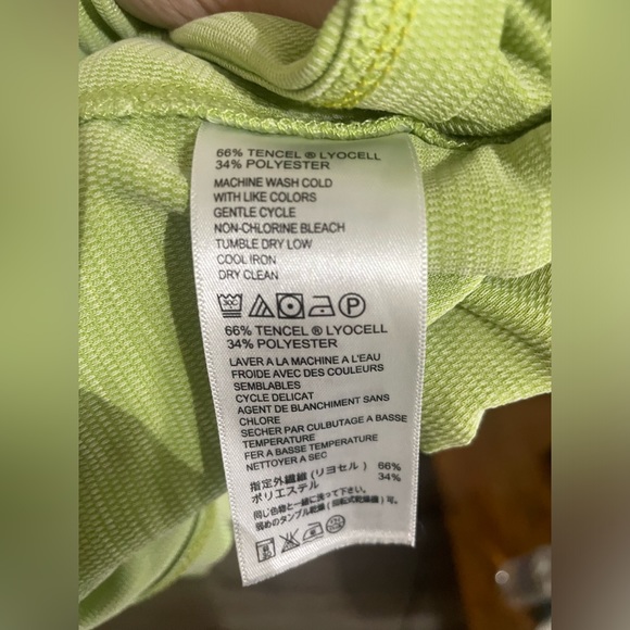 Bright Green Yellow Stitching Tommy Bahama Shirt With Logo Size Large - Picture 6 of 6